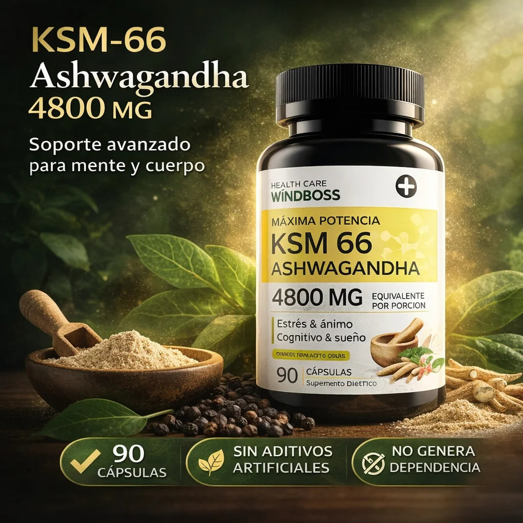 Suplemento Ksm 66 Ashwagandha 90 Capsulas
