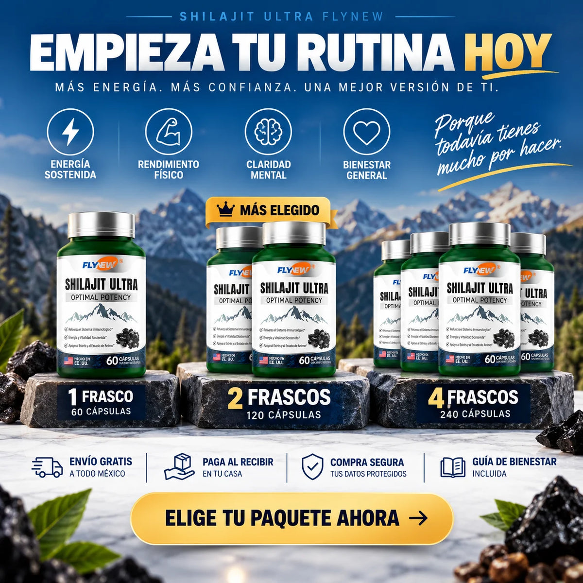 Shilajit Ultra Flynew | Energía, Deseo y Resistencia Renovada