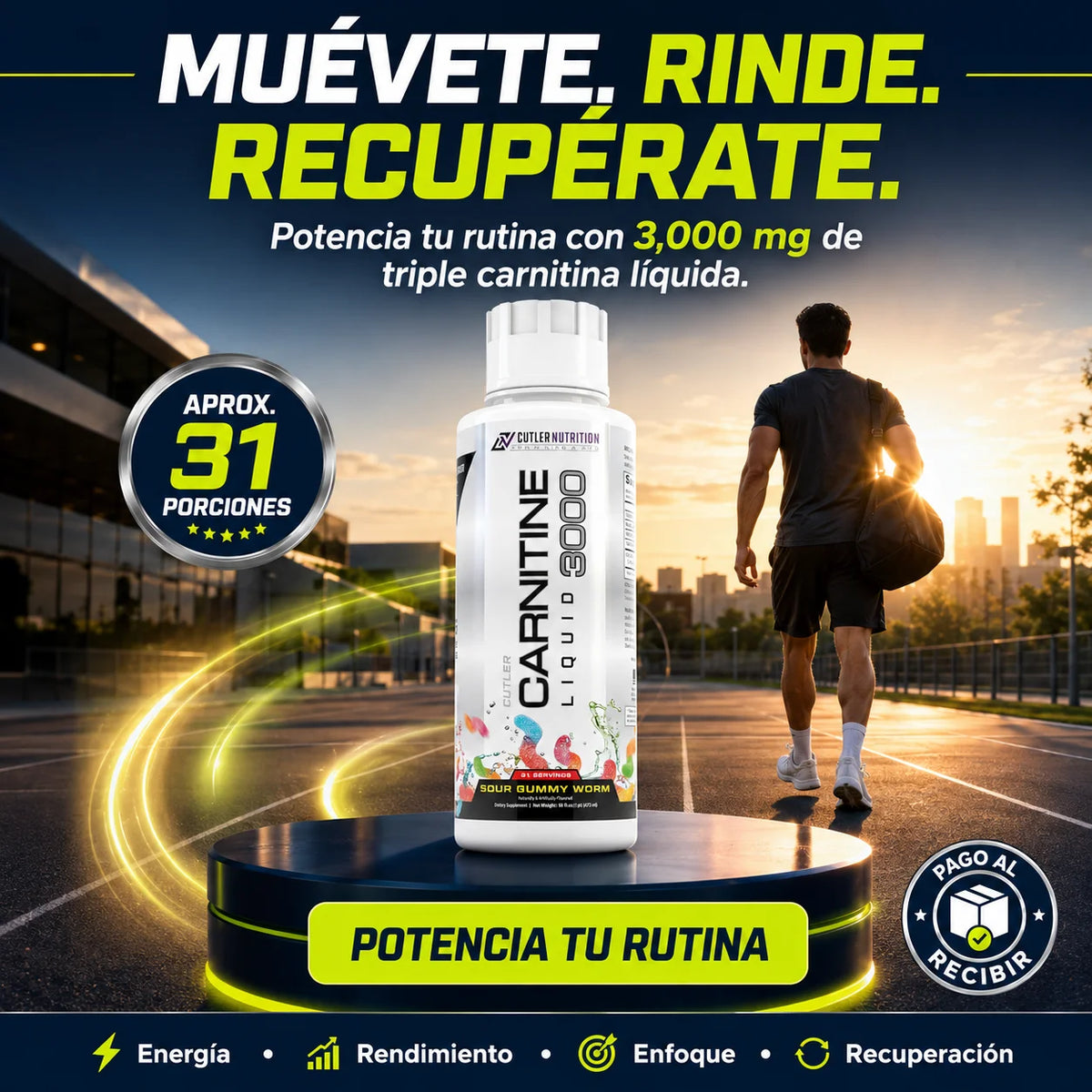 L-Carnitina Líquida 3000mg | Energía y Rendimiento Deportivo