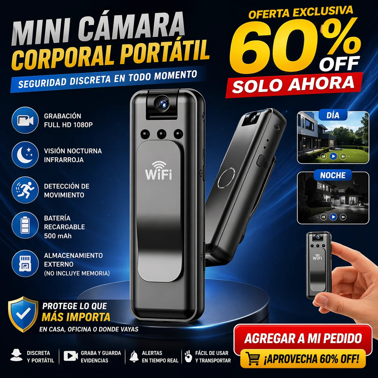 Mini Camara Corporal Portatil Video