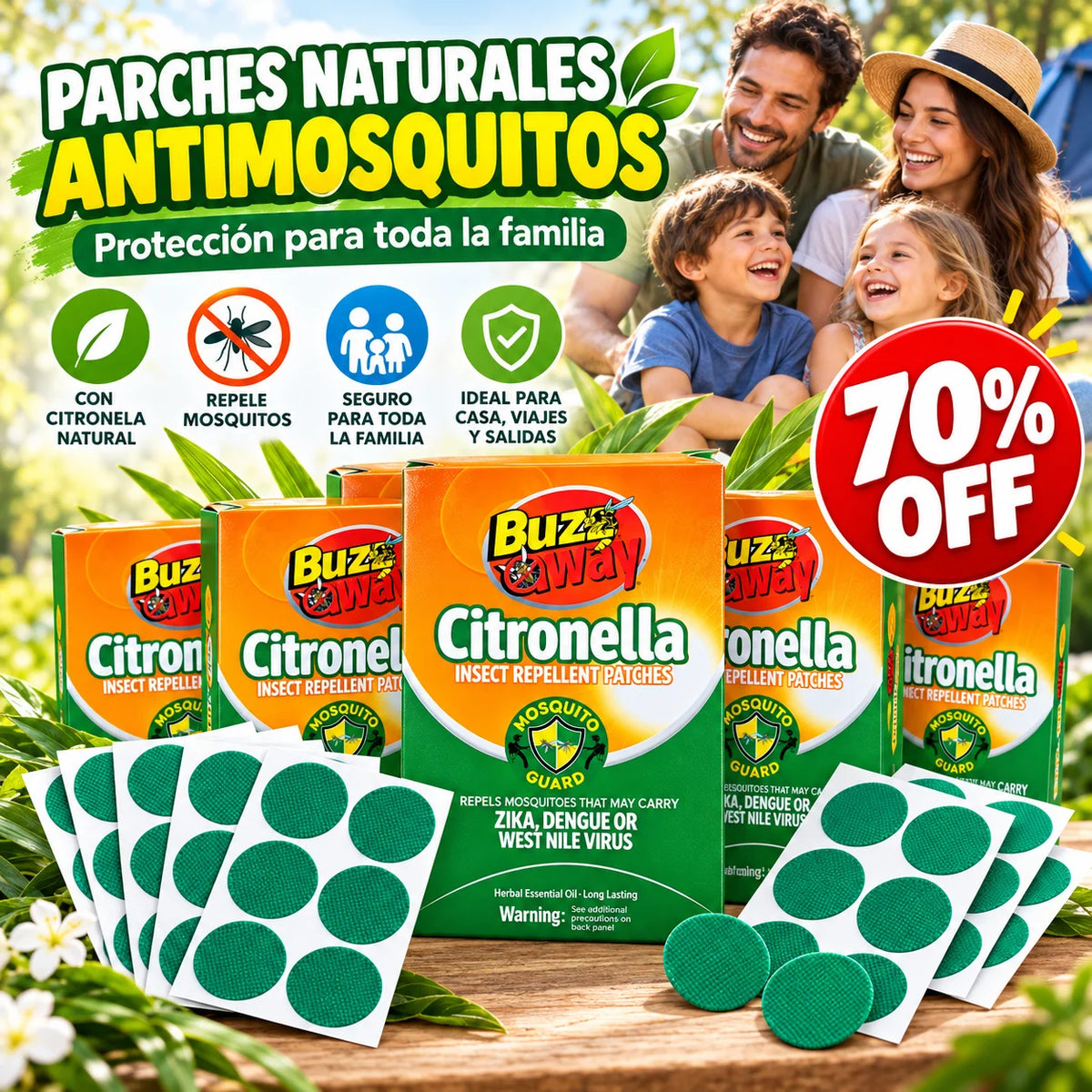 Parches Naturales Antimosquitos Upsell
