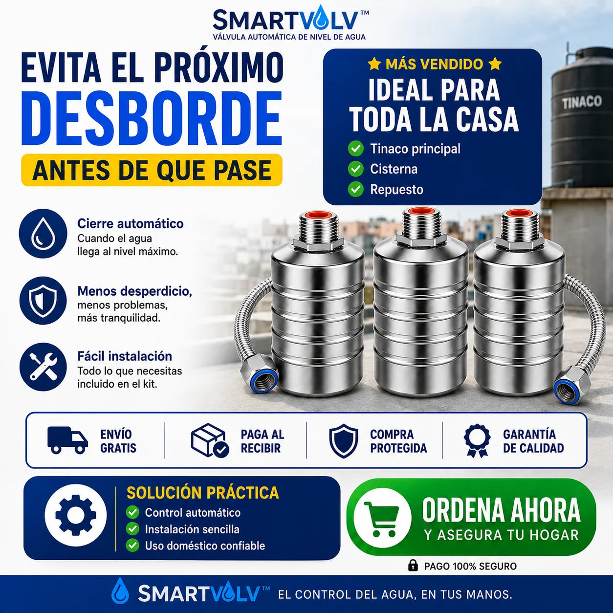 Kit SmartValv™ | Control Preciso del Agua Desde el Primer Uso