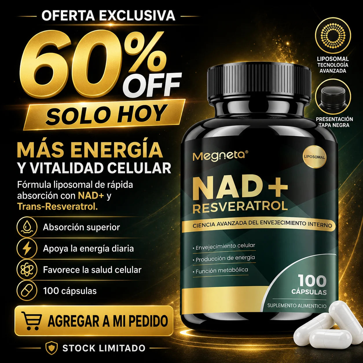 Suplemento Megneta Nad Resveratrol