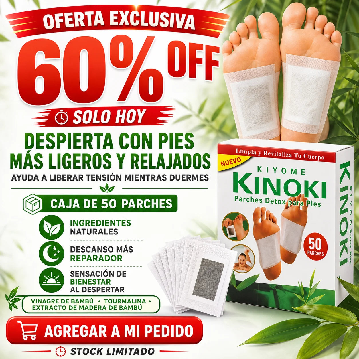 50 Parches Detox Kinoki