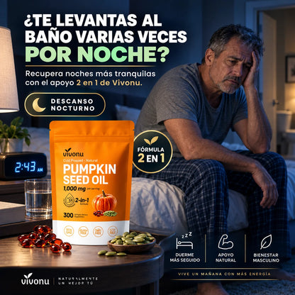 Aceite de Semilla de Calabaza Vivonu y Saw Palmetto | 2 en 1