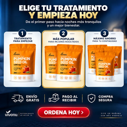 Aceite de Semilla de Calabaza Vivonu y Saw Palmetto | 2 en 1