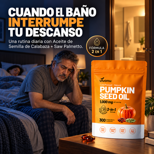 Aceite de Semilla de Calabaza Vivonu y Saw Palmetto | 2 en 1