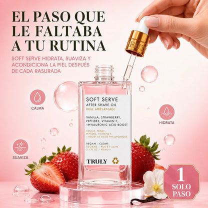 Aceite Truly Beauty Soft Serve Rosa | Para Después del Afeitado