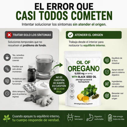 Aceite de Orégano Premium | 300 Cápsulas