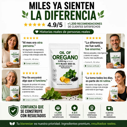 Aceite de Orégano Premium | 300 Cápsulas