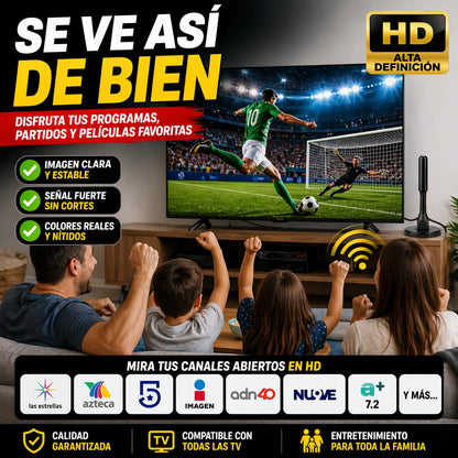 Antena Digital HD Para TV Plus | Señal Perfecta Sin Pagar Cable