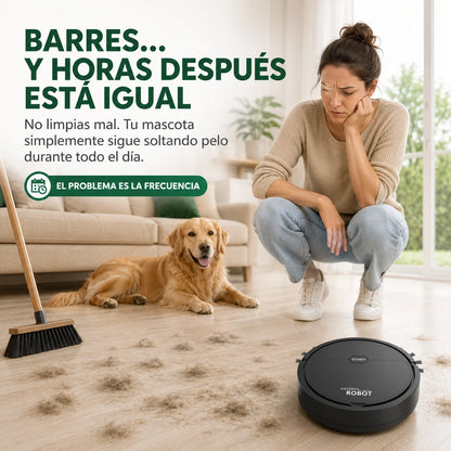Aspiradora Robot Automática 3 en 1 | Barre, Aspira y Limpia
