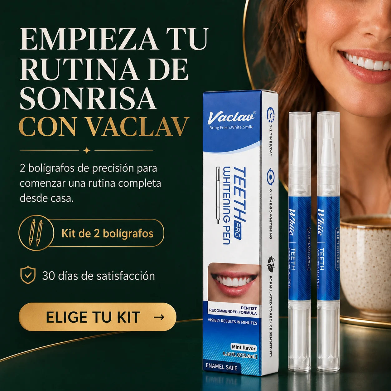 Lápiz Blanqueador Dental con Gel de Menta