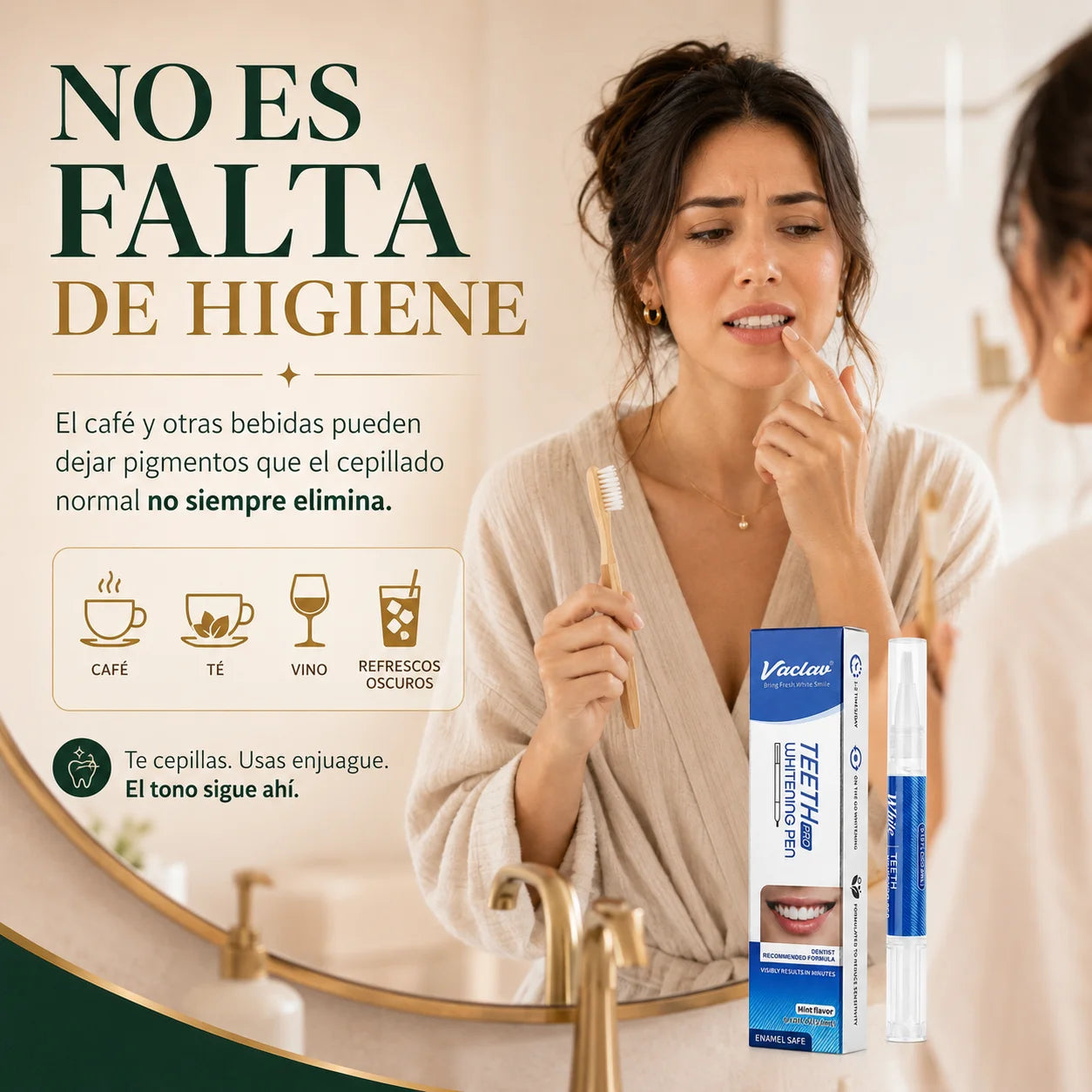 Lápiz Blanqueador Dental con Gel de Menta