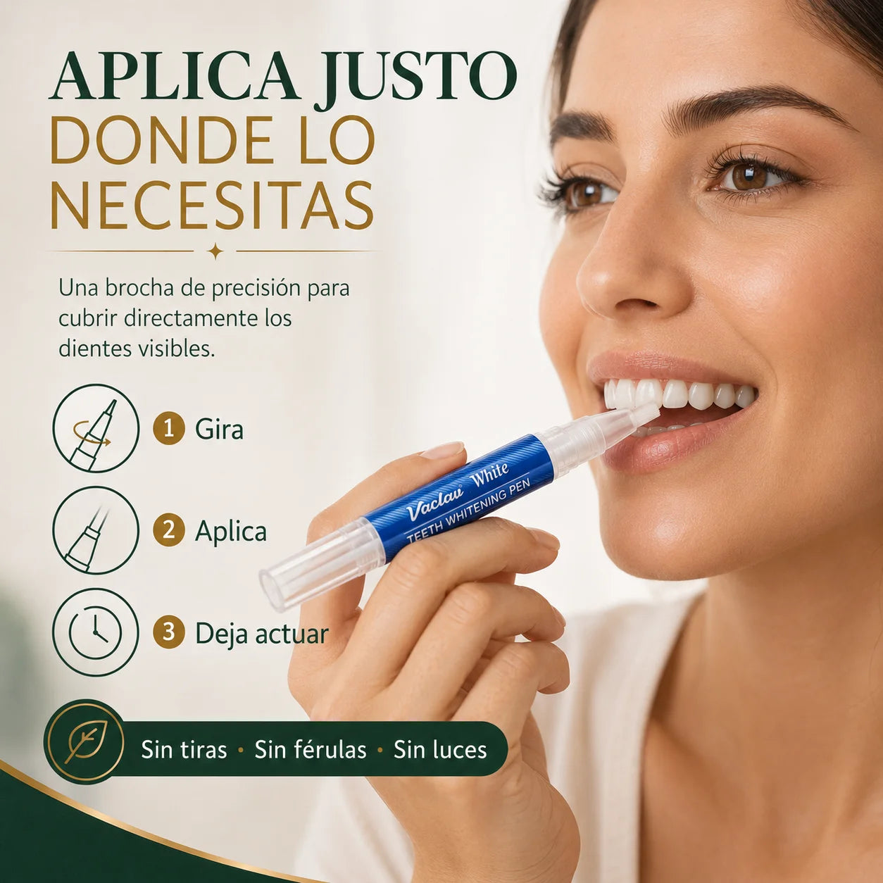 Lápiz Blanqueador Dental con Gel de Menta