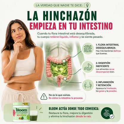 Bloom Fresa Kiwi 225 g | Digestión, Energía y Menos Hinchazón