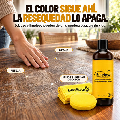 Cera Liquida BeeAura™ | Restaurador Premium para Madera