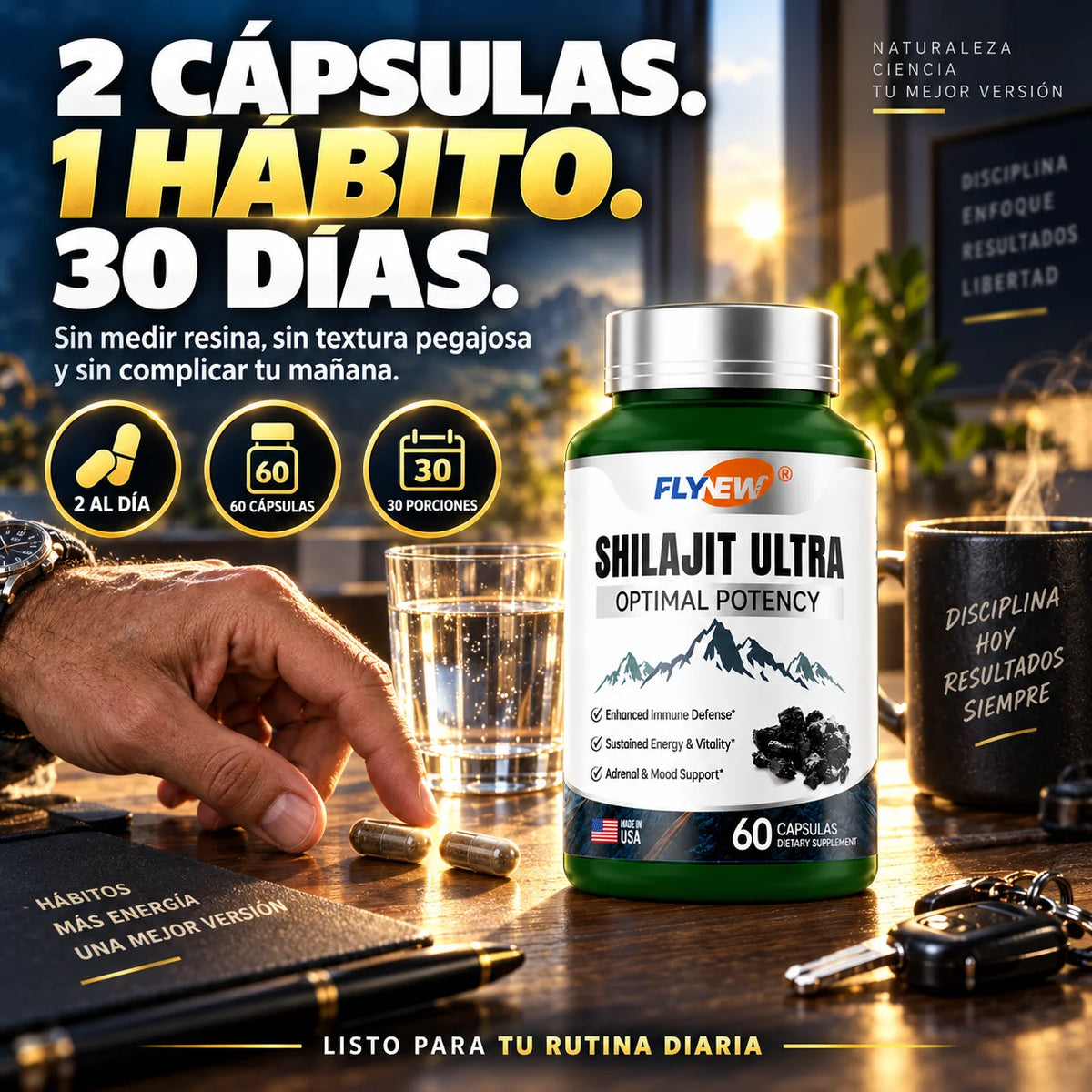 Shilajit Ultra Flynew | Energía, Deseo y Resistencia Renovada