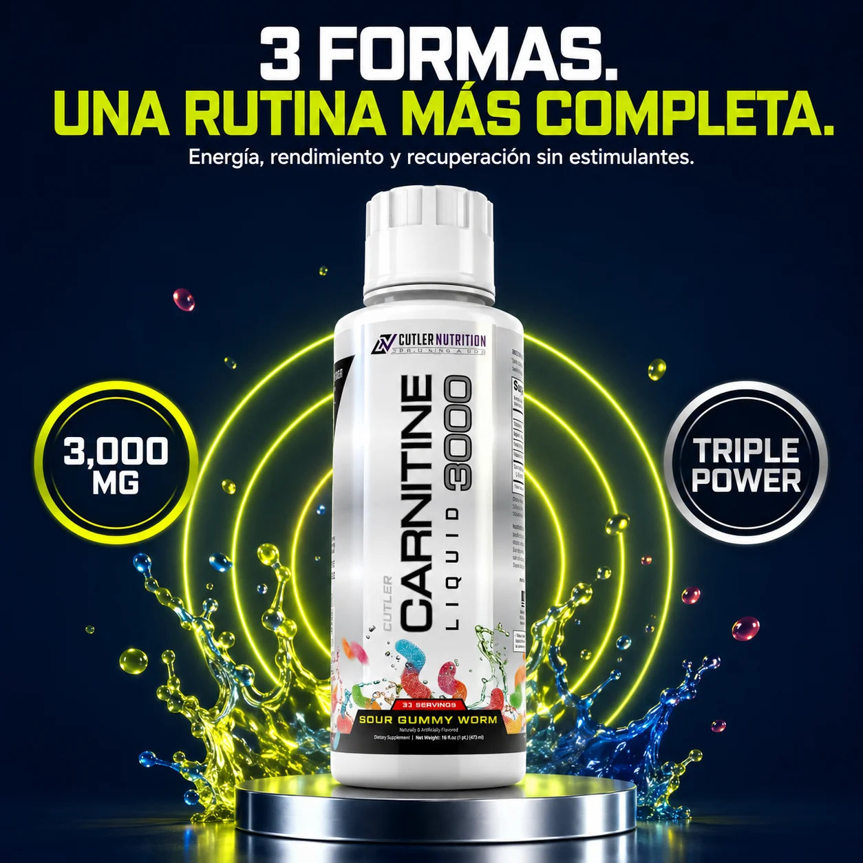 L-Carnitina Líquida 3000mg | Energía y Rendimiento Deportivo