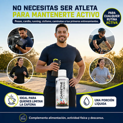 L-Carnitina Líquida 3000mg | Energía y Rendimiento Deportivo