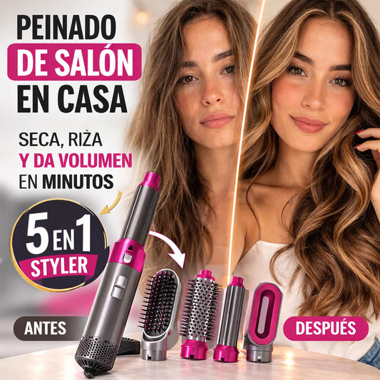 Cepillo Alisador 5 En 1 | Adiós Frizz Y Desorden