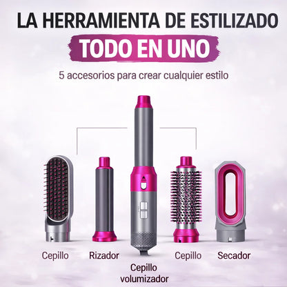 Cepillo Alisador 5 En 1 | Adiós Frizz Y Desorden