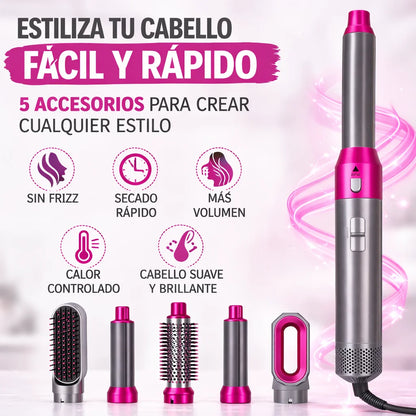 Cepillo Alisador 5 En 1 | Adiós Frizz Y Desorden