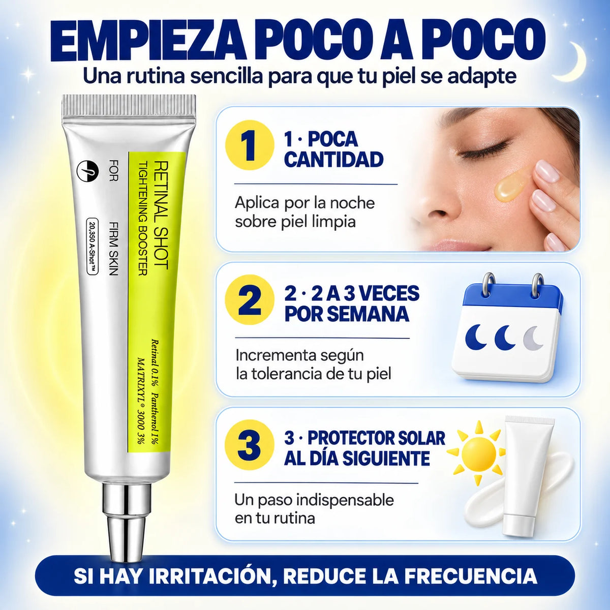 Crema Retinal | Firmeza, Arrugas y Poros