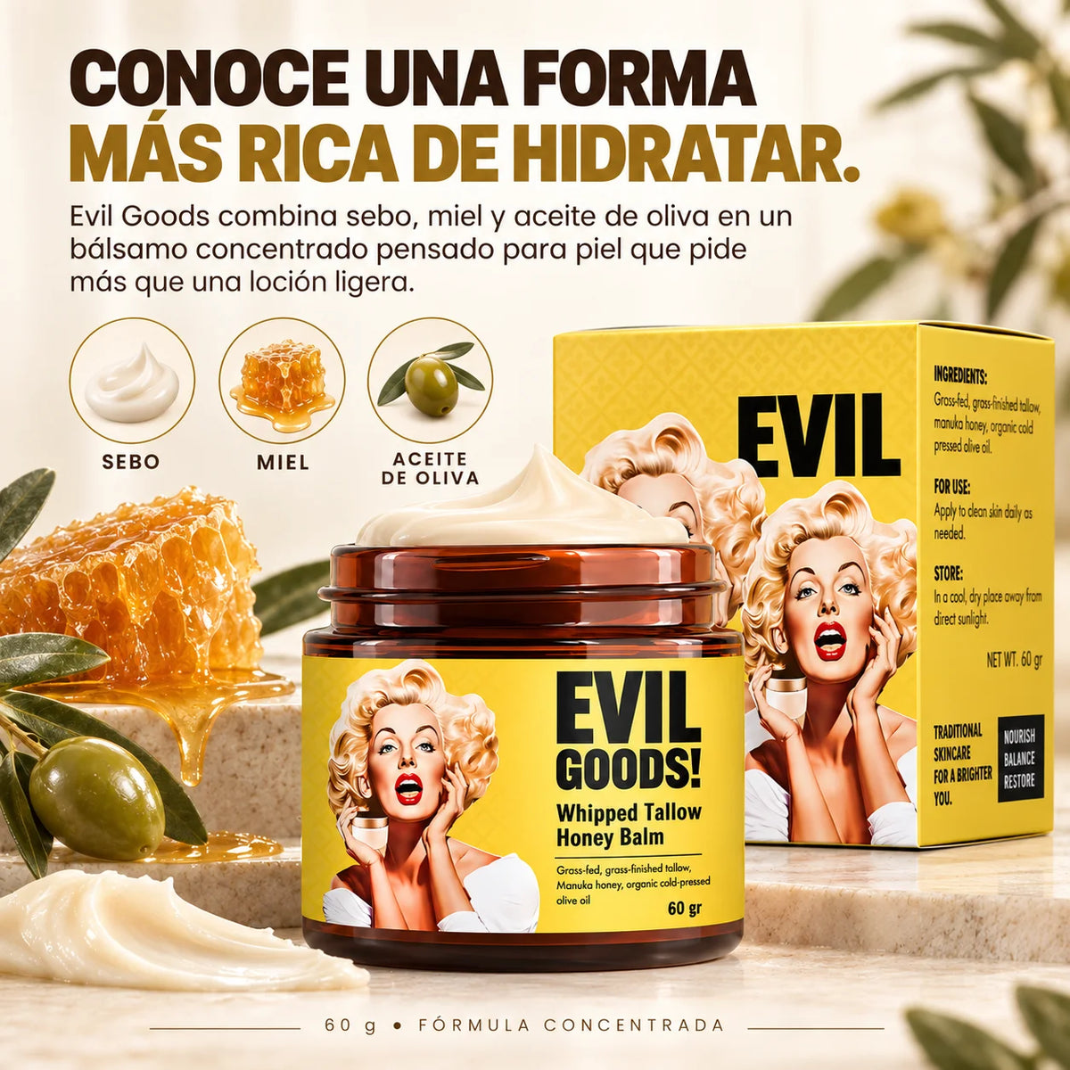 Crema Hidratante Evil Goods | Hidratación Intensiva