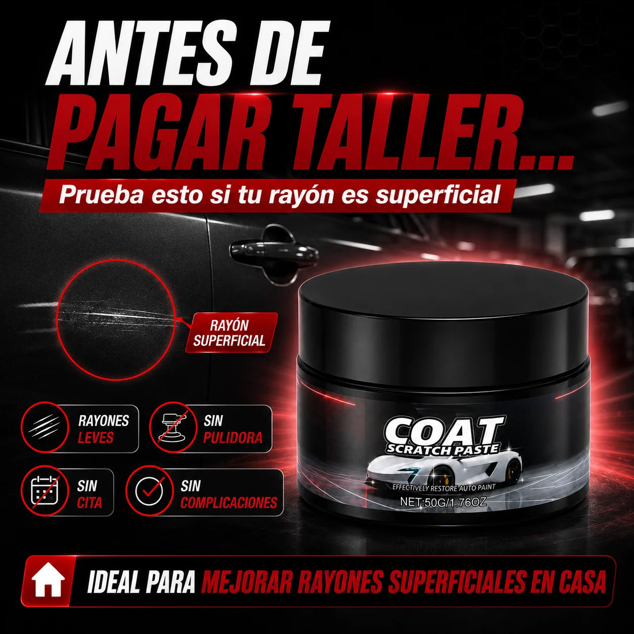 Crema Reparadora de Rayones para Auto | Restaurador de Pintura