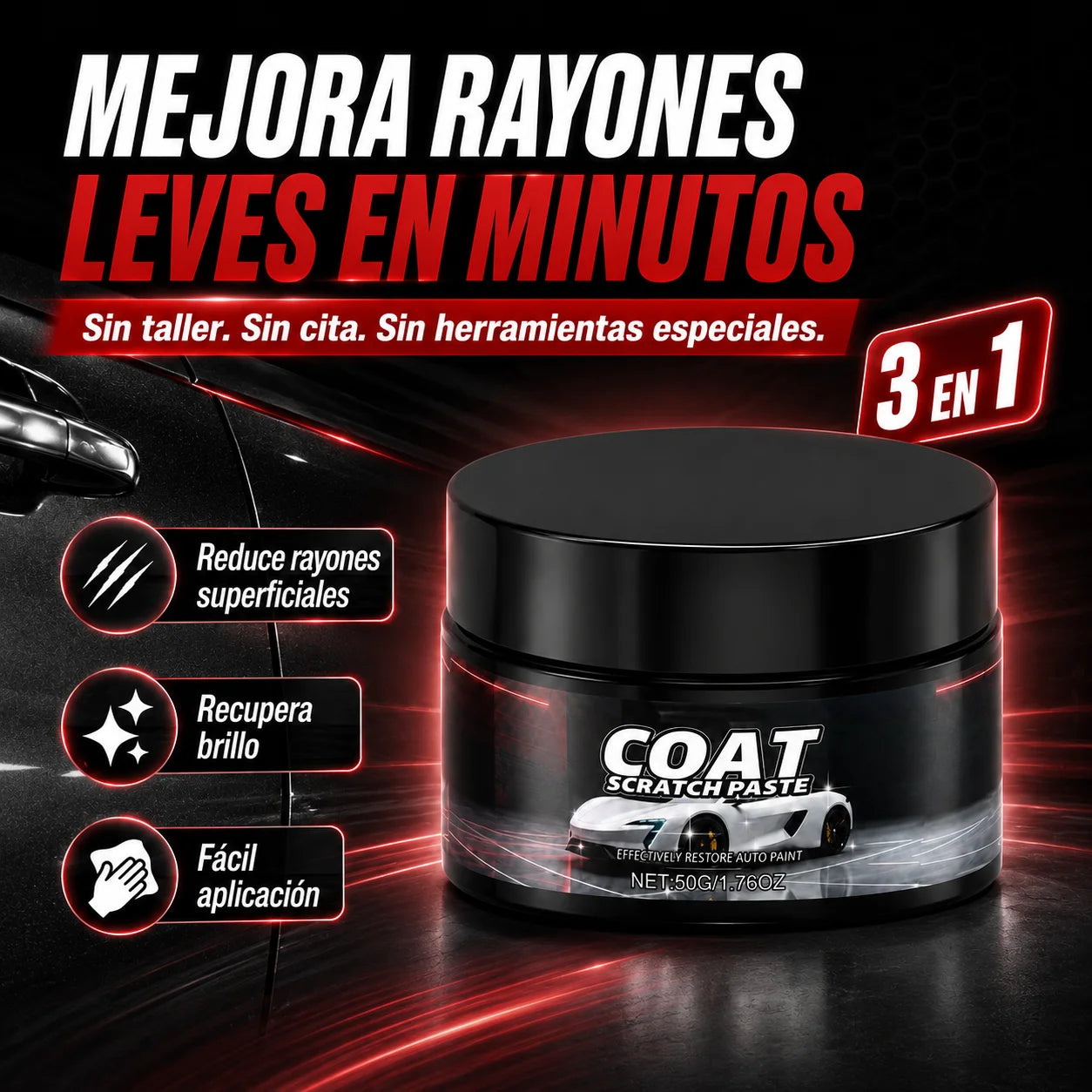 Crema Reparadora de Rayones para Auto | Restaurador de Pintura