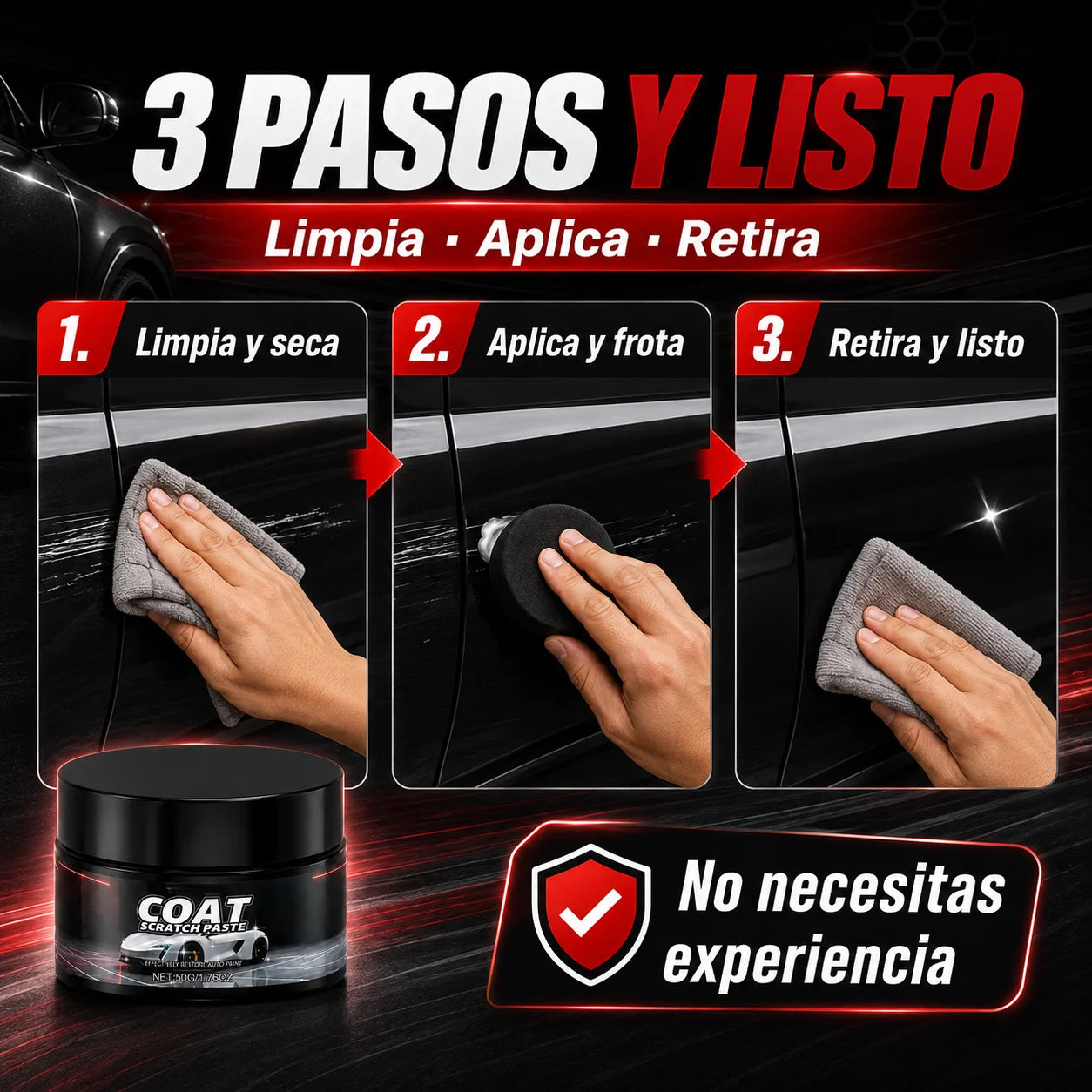 Crema Reparadora de Rayones para Auto | Restaurador de Pintura