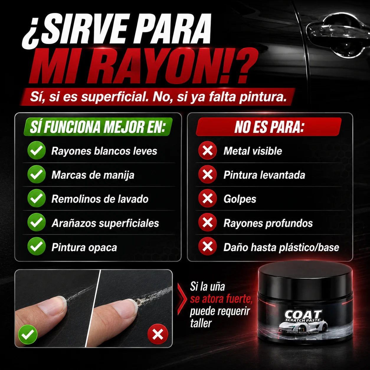 Crema Reparadora de Rayones para Auto | Restaurador de Pintura