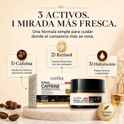 Crema Contorno de Ojos con Retinol y Cafeína | Reduce Ojeras y Arrugas