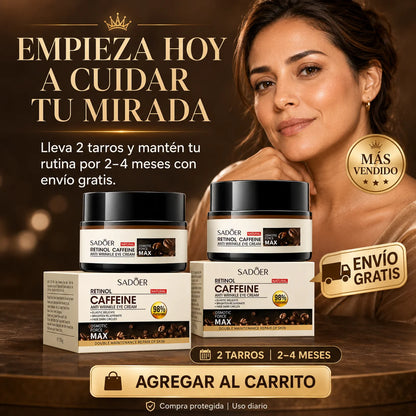 Crema Contorno de Ojos con Retinol y Cafeína | Reduce Ojeras y Arrugas