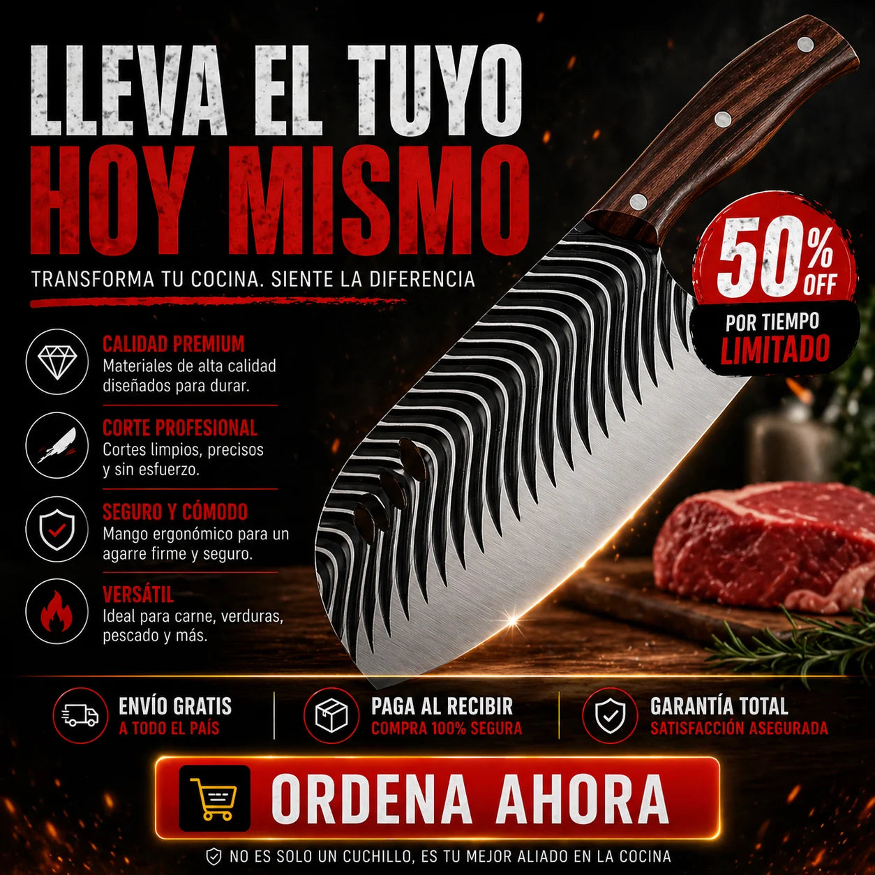 Cuchillo Grande Tazaki | Corta Sin Esfuerzo