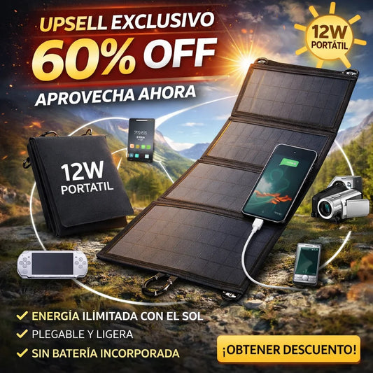 Cargador Panel Solar Plegable 12w Portatil