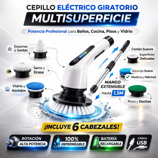 Cepillo Electrico Limpieza 9 En 1
