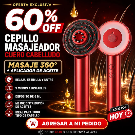 Cepillo Masajeador Cuero Cabelludo