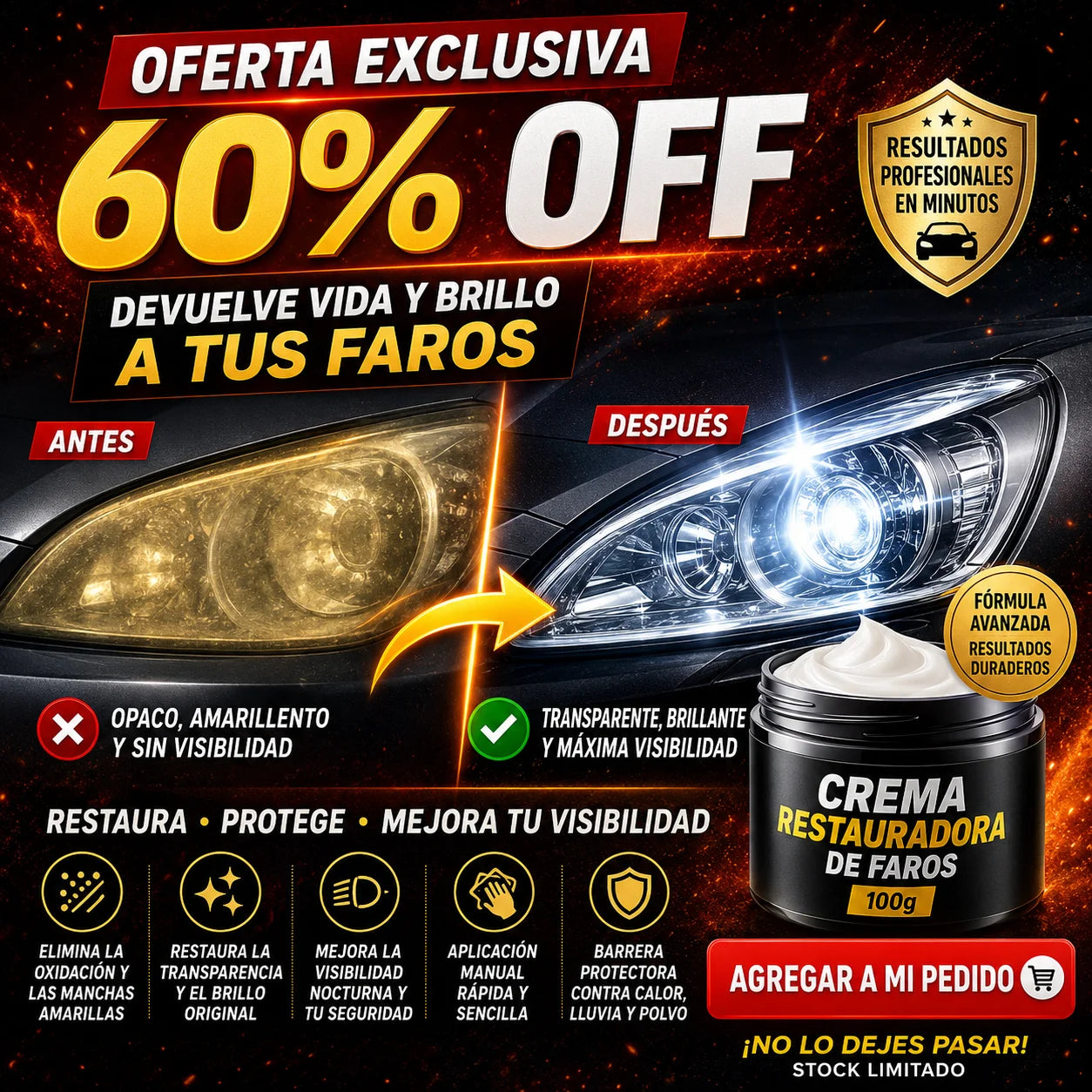 Crema Restauradora De Faros 100g