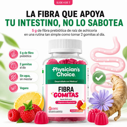 Gomitas de Fibra Prebiótica Physician’s Choice | 60 Piezas