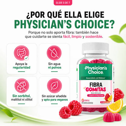 Gomitas de Fibra Prebiótica Physician’s Choice | 60 Piezas