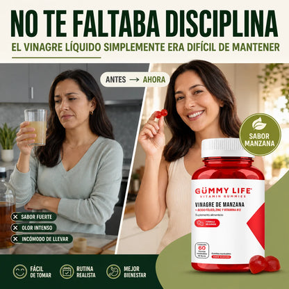 Gomitas de Vinagre de Manzana | Vitaminas B12 y Acido Fólico