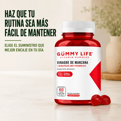 Gomitas de Vinagre de Manzana | Vitaminas B12 y Acido Fólico
