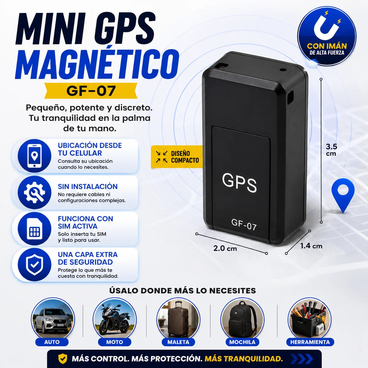 Gps Rastreador Magnético | Ubica Todo Sin Rastro