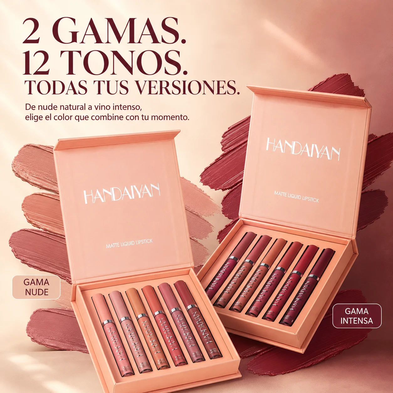 Kit de Labiales Nude Handaiyan | Larga Duración