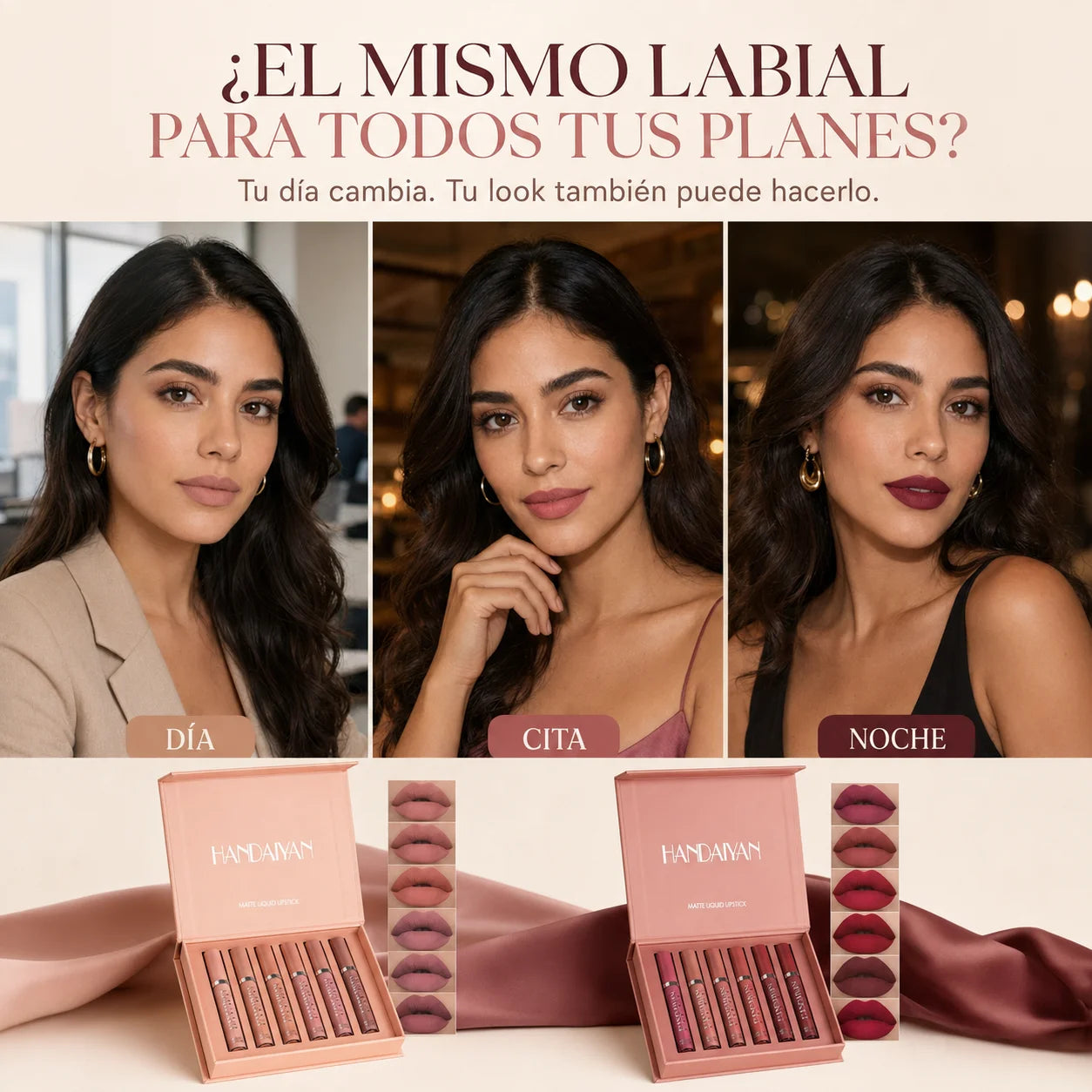 Kit de Labiales Nude Handaiyan | Larga Duración