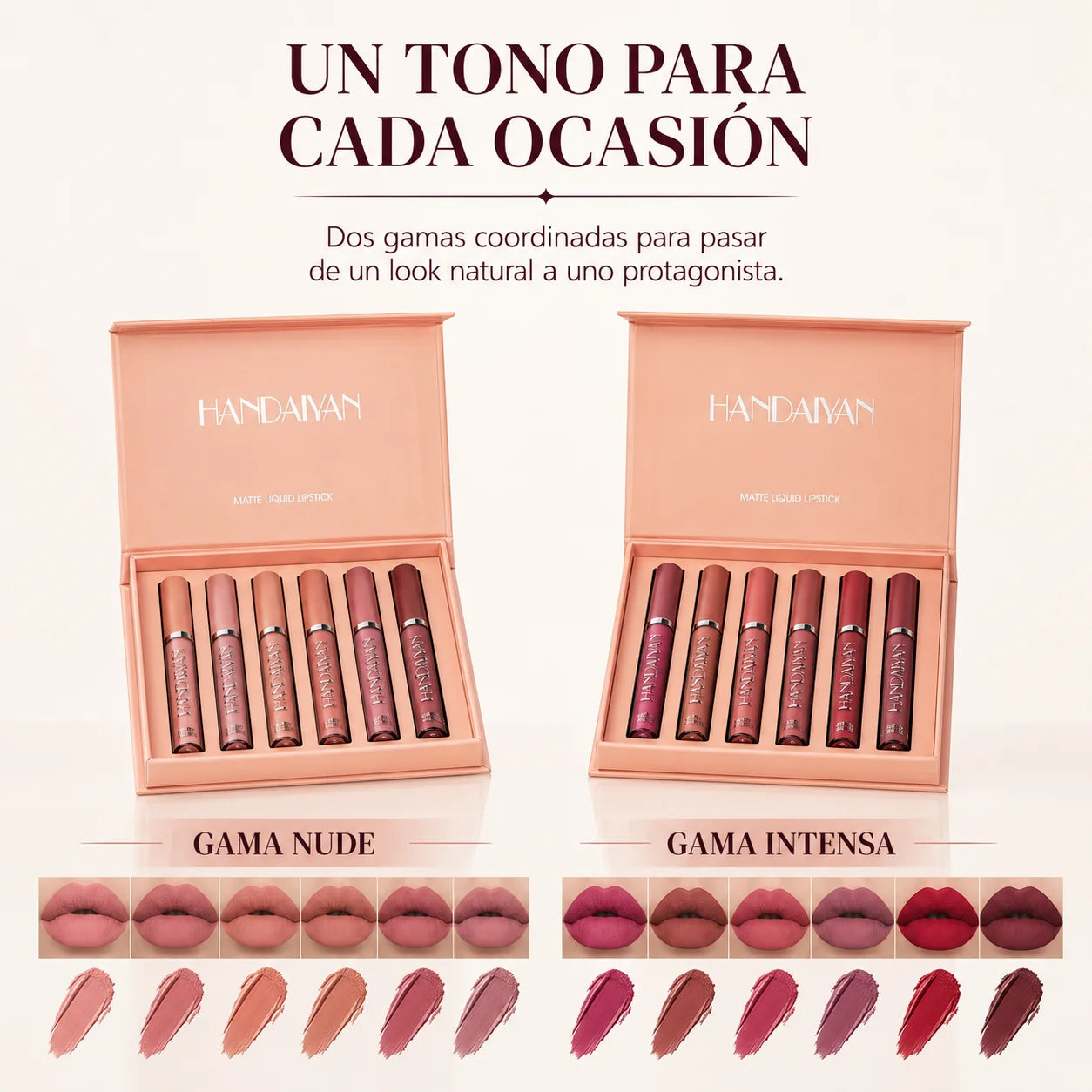 Kit de Labiales Nude Handaiyan | Larga Duración