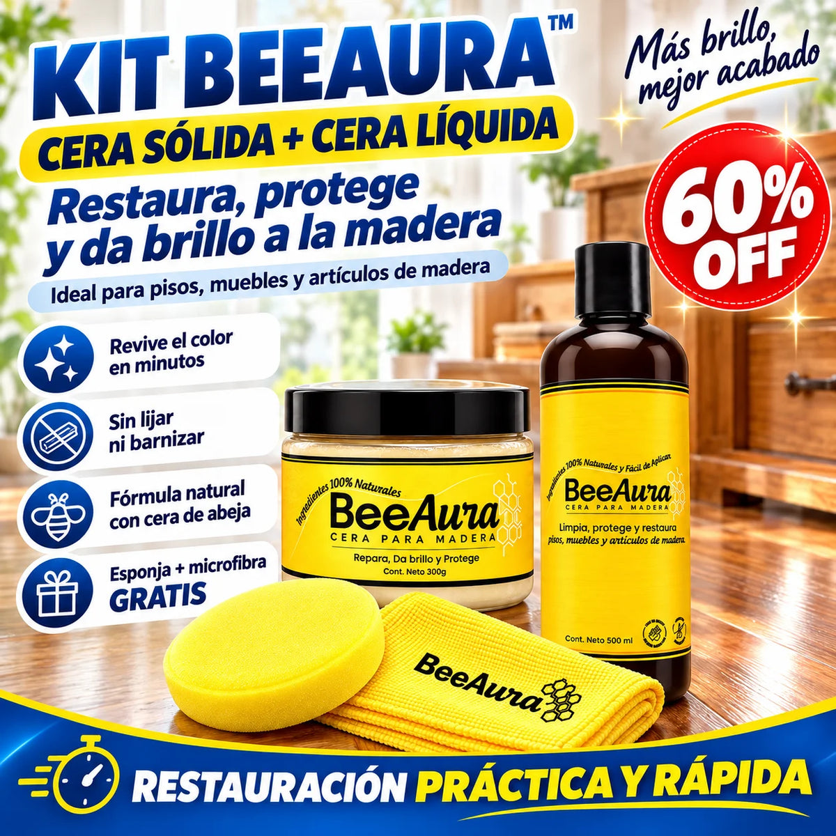 Kit BeeAura™ | Cera Sólida + Cera Líquida
