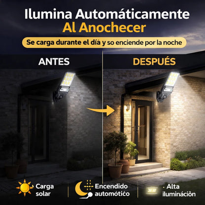 Lampara Exterior Con Panel Solar | Ilumina Tu Casa Sin Cables